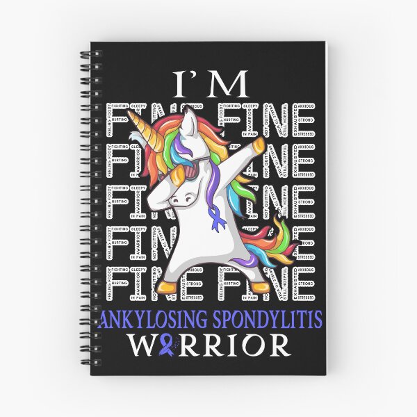 Item preview, Unicorn Ankylosing Spondylitis Warrior I'm Fine Ankylosing Spondylitis Awareness designed and sold by Hatjar.