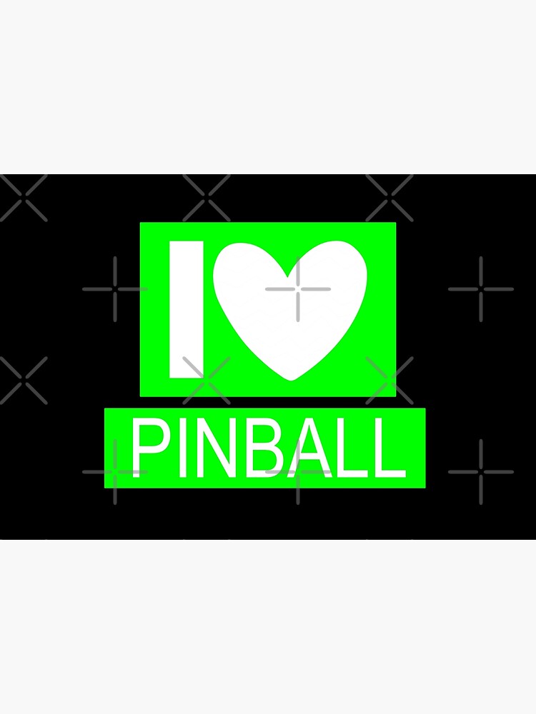 I Love Pinball Green Heart Premium Matte Vertical Poster sold by Eugene ...