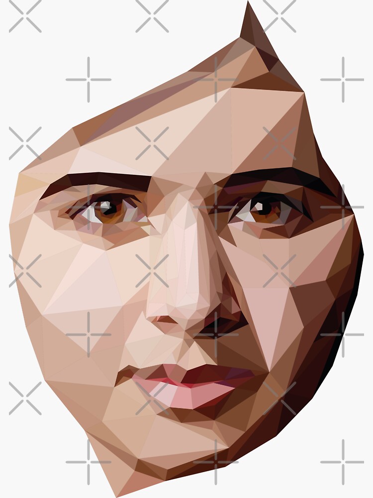 "diamond girl diamond face" Sticker by HSOAH Redbubble