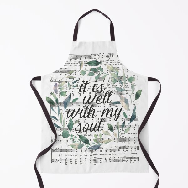 Item preview, It is Well With My Soul, Floral Leaves, Watercolor Hymn designed and sold by DownThePath.