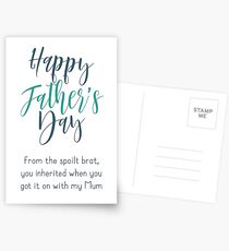 Cheeky Father's Day Card - for Step dad Postcards