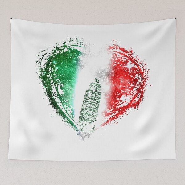 Item preview, Italy Flag Heart Splash Pisa Tower Roma designed and sold by Jolly-Yosei.
