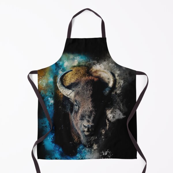 Item preview, Bison Portrait Digital Watercolor designed and sold by KemeDesign.