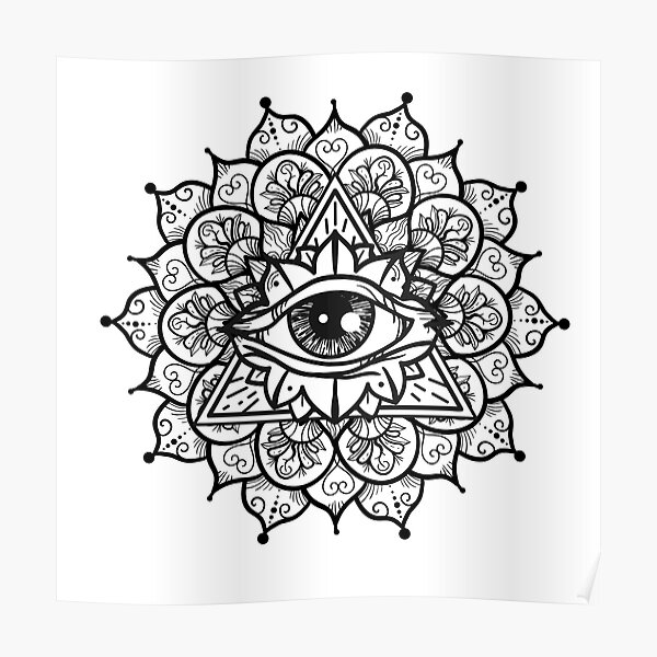 "yoga evil eye" Poster for Sale by christteenryan Redbubble
