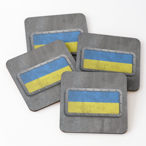 Item preview, Rough Steel Flag of Ukraine  designed and sold by JeffBartels.