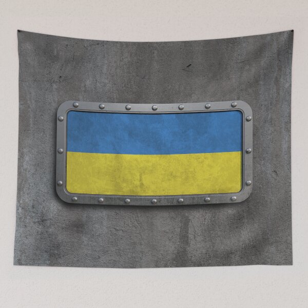 Item preview, Rough Steel Flag of Ukraine  designed and sold by JeffBartels.