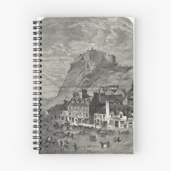 Item preview, Edinburgh Castle Old Engraving 1860 designed and sold by artfromthepast.