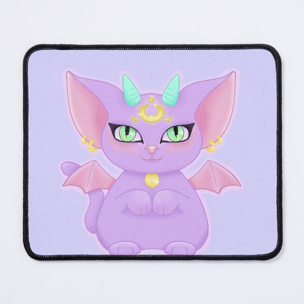 Item preview, Kawaii Pastel Demon Luna Cat designed and sold by ZombieCheshire.