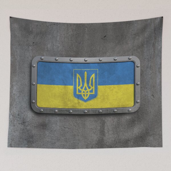 Item preview, Rough Steel Ukrainian Flag  designed and sold by JeffBartels.