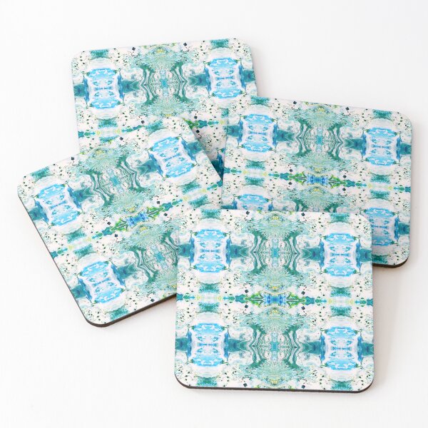 Item preview, Abstract Blue, Turquoise, Green, Yellow, and White Painting designed and sold by Creative-Voyage.