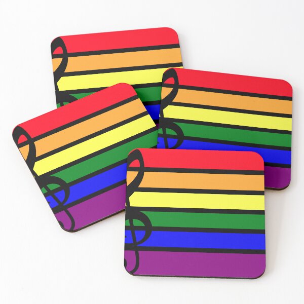 Item preview, Rainbow Treble Clef designed and sold by ThreatNotation.
