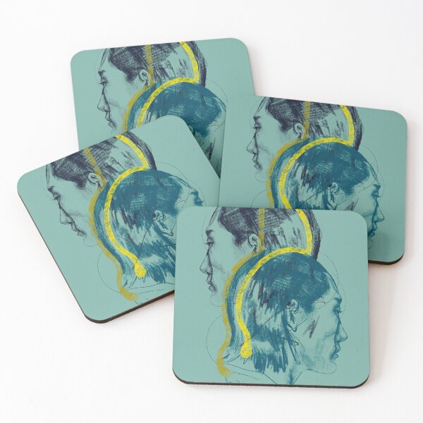 Item preview, Double vision teal profiles  designed and sold by Abby Kik.
