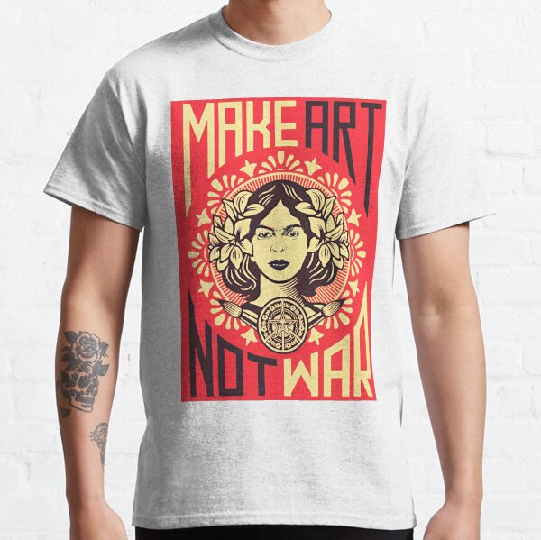 Item preview, Make Art Not War Frida Kahlo designed and sold by FridaArtGallery.