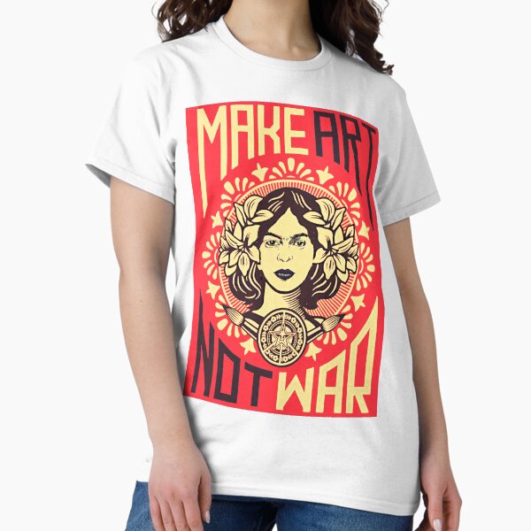 Item preview, Make Art Not War Frida Kahlo designed and sold by FridaArtGallery.