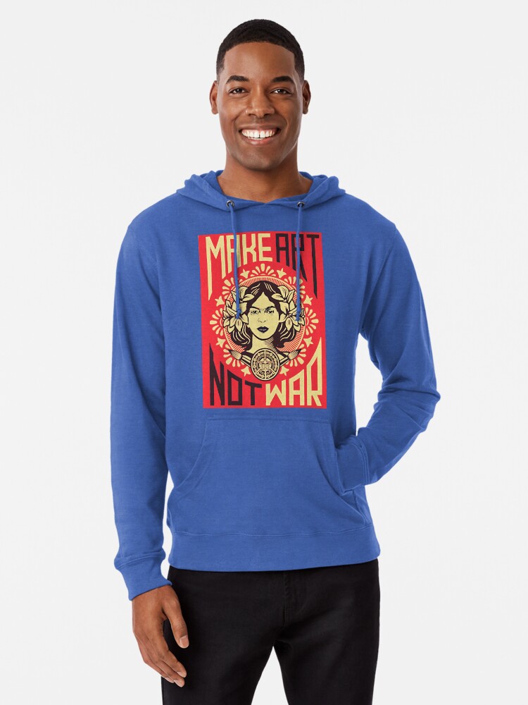 Obey Make Art Not War 2 Royal Blue Hoodie