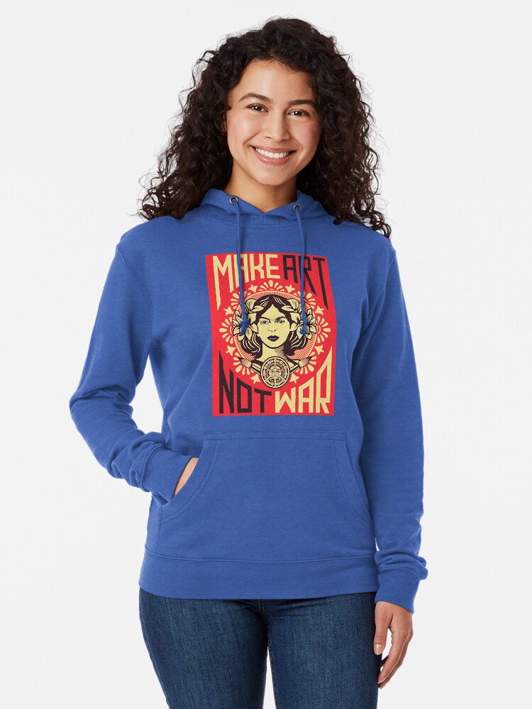 Obey Make Art Not War 2 Royal Blue Hoodie