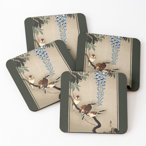 Item preview, Ring sparrows at wisteria by Ohara Koson designed and sold by DragonXX.
