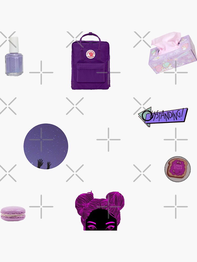 Purple Aesthetic Sticker Pack Sticker For Sale By Mayahanna Redbubble 1707