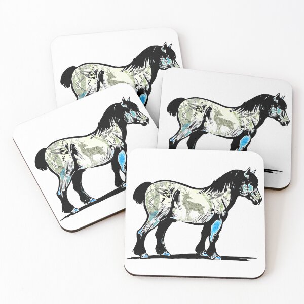 Artikelvorschau, Mandala Draft Horse Tie-Dye Farbspritzer entworfen und verkauft von Whitetailcrafts.