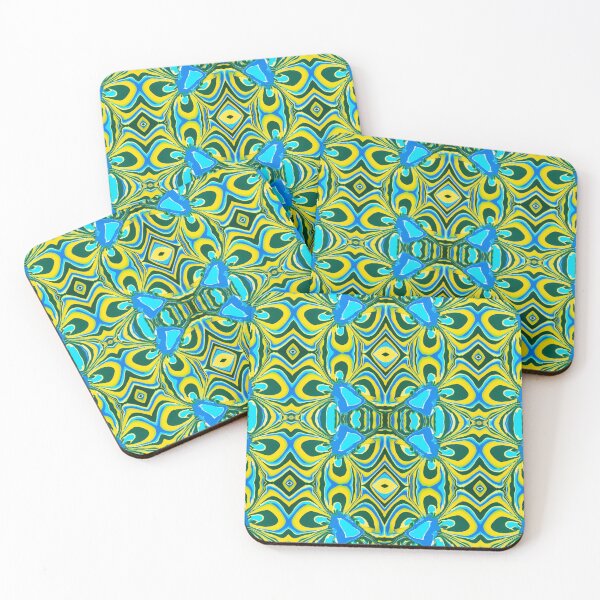 Item preview, Abstract Blue, Turquoise, Green, Yellow, and White Painting designed and sold by Creative-Voyage.