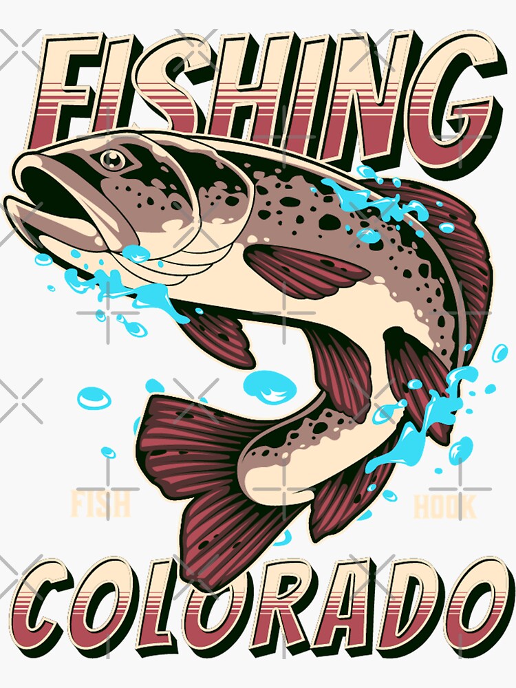 Retro Colorado Flag Trout Vintage Fly Fishing Graphic Design Sweatshirt