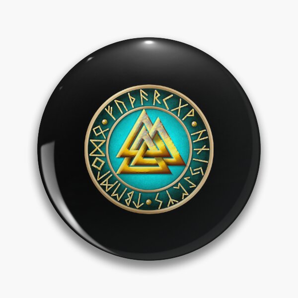 Item preview, Norse Valknut Runes - Teal  designed and sold by AshleyG4540554.
