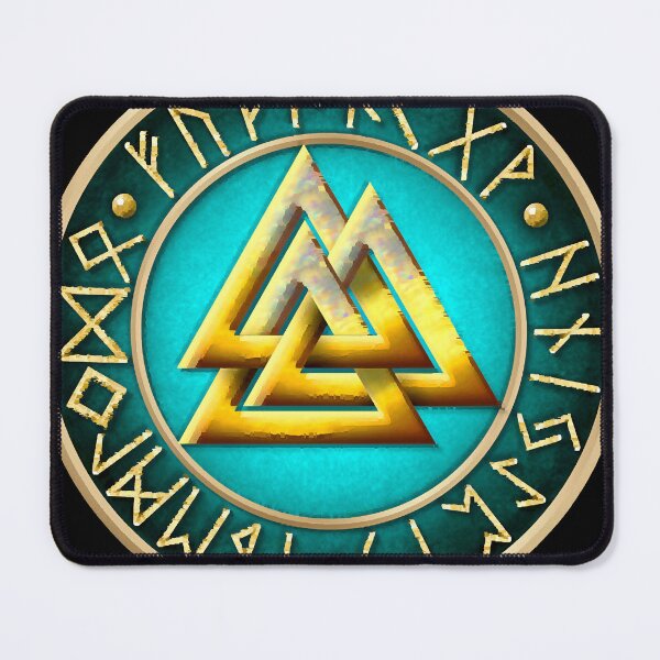 Item preview, Norse Valknut Runes - Teal designed and sold by AshleyG4540554.