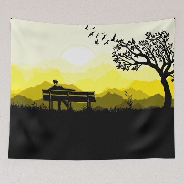 Item preview, Feel my life landscape vactor Art designed and sold by Tshirtstory.