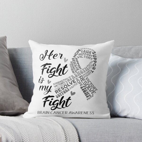Item preview, Brain Cancer Warrior, Her Fight is my Fight Brain Cancer Awareness designed and sold by Greggwillard.