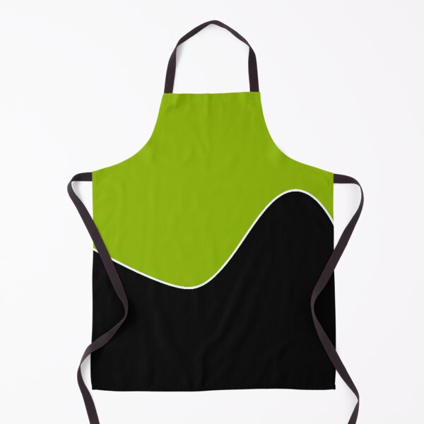 Item preview, PLAIN SOLID APPLE GREEN AND BLACK TWO TONE RETRO WAVE PATTERN designed and sold by ozcushions.
