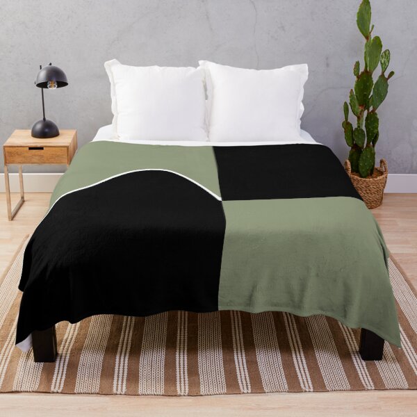 Item preview,  PLAIN SOLID ARTICHOKE  GREEN AND BLACK TWO TONE RETRO WAVE PATTERN designed and sold by ozcushions.