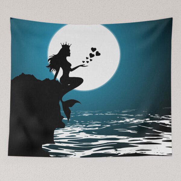Item preview, Queen Mermaid Feel my Love landscape vactor Art designed and sold by Tshirtstory.