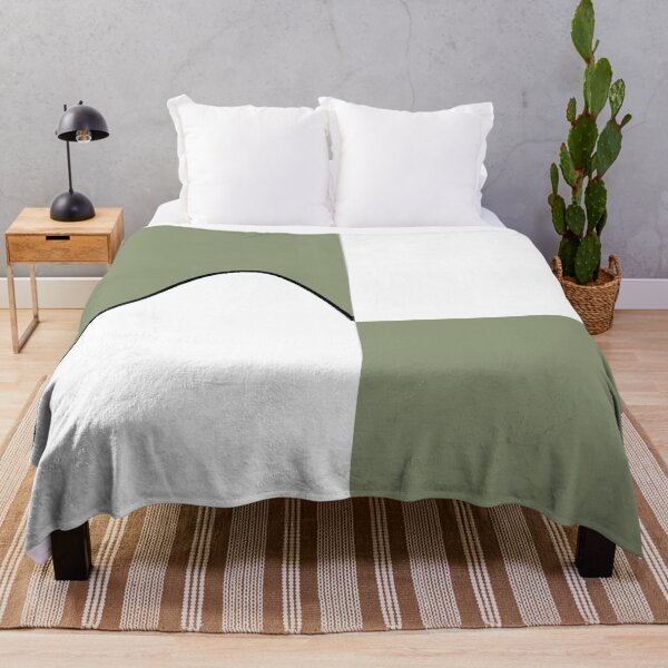Item preview,   PLAIN SOLID  ARTICHOKE GREEN AND WHITE TWO TONE RETRO WAVE PATTERN designed and sold by ozcushions.