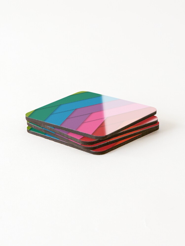 Thumbnail 4 of 5, Coasters (Set of 4), Colored Pattern designed and sold by Robert-Store.