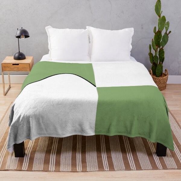 Item preview,  PLAIN SOLID ASPARAGUS GREEN AND WHITE TWO TONE RETRO WAVE PATTERN designed and sold by ozcushions.