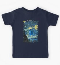 Flying British Phone Box Kids Tee