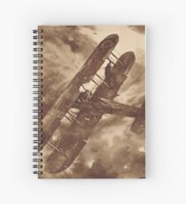 WWI Hero balancing a plane by wing walk Spiral Notebook