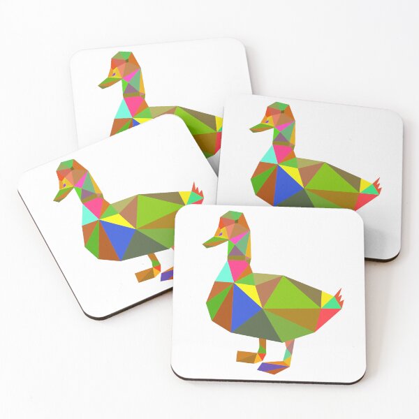 Artikelvorschau, Geometrisches Enten-Patchwork der 60er Jahre entworfen und verkauft von doodle-mittens.