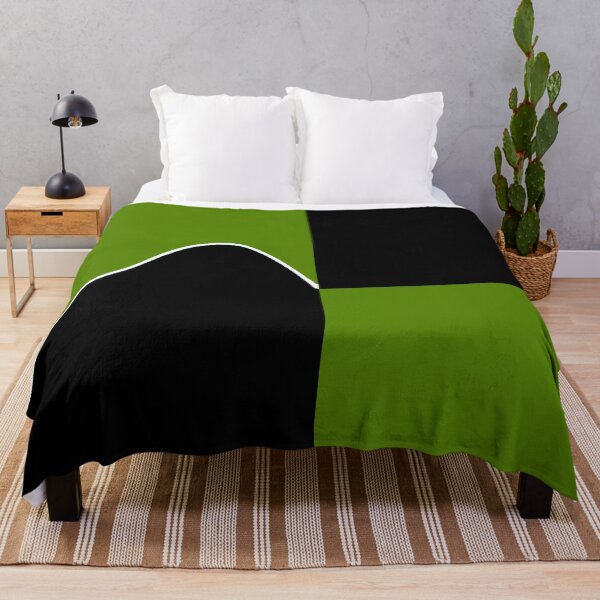 Item preview,  PLAIN SOLID AVOCADO GREEN AND BLACK TWO TONE RETRO WAVE PATTERN designed and sold by ozcushions.