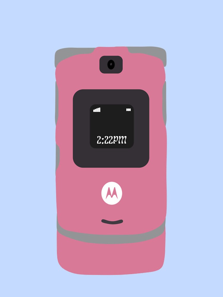 Thumbnail 4 of 4, iPhone Case, Pink RAZR V3 Flip Mobile designed and sold by Samit23.