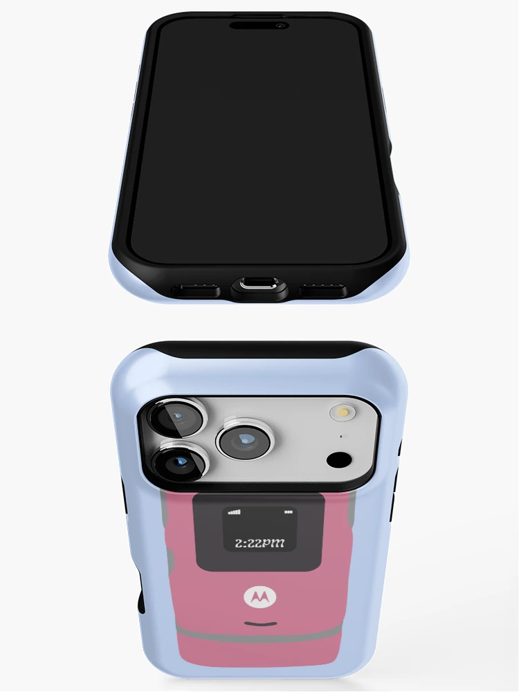 Thumbnail 3 of 4, iPhone Case, Pink RAZR V3 Flip Mobile designed and sold by Samit23.