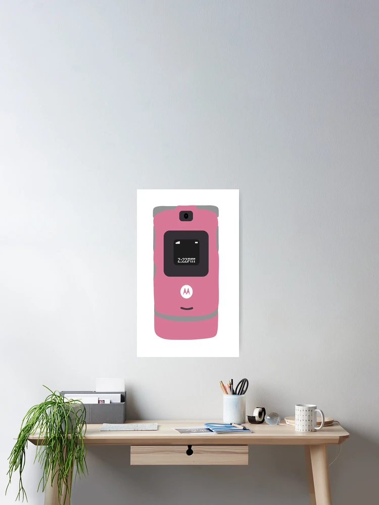 Thumbnail 2 of 3, Poster, Pink RAZR V3 Flip Mobile designed and sold by Samit23.