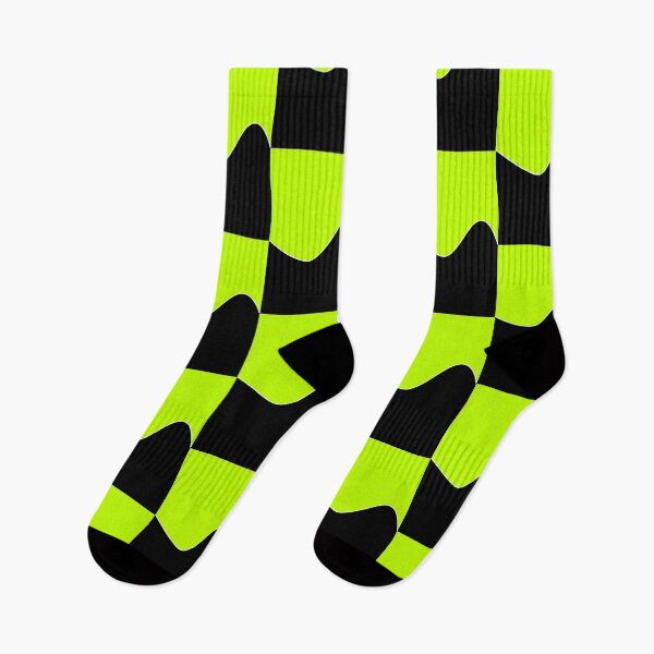 Item preview,  PLAIN SOLID BITTER LIME GREEN AND BLACK TWO TONE RETRO WAVE PATTERN designed and sold by ozcushions.