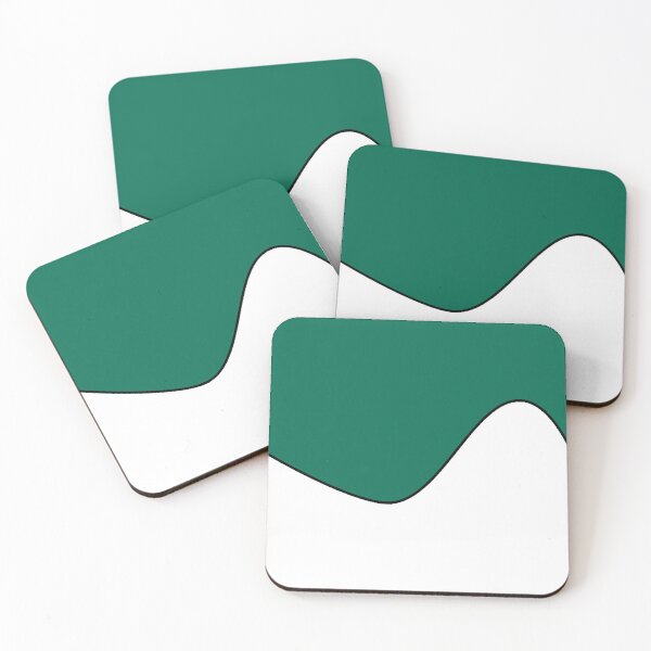 Item preview,  PLAIN SOLID BOTTLE GREEN AND WHITE TWO TONE RETRO WAVE PATTERN designed and sold by ozcushions.