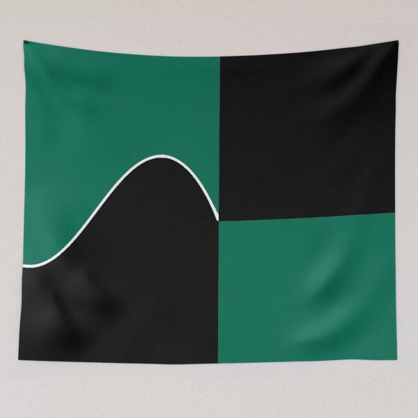 Item preview, PLAIN SOLID BOTTLE GREEN AND BLACK TWO TONE RETRO WAVE PATTERN designed and sold by ozcushions.