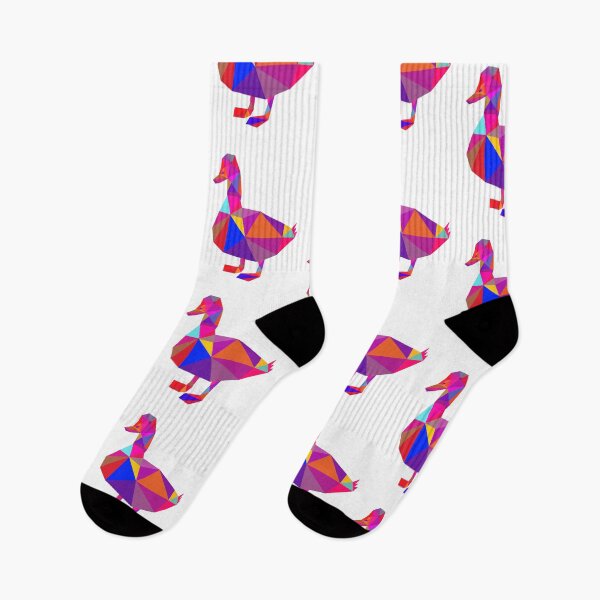 Item preview, Geometric Duck Pinks designed and sold by doodle-mittens.