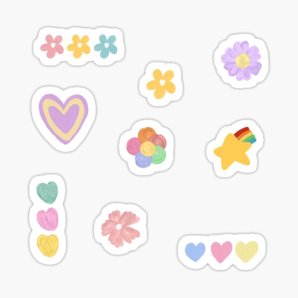 "Pastel Watercolor " Sticker by PrettieLilThang Redbubble