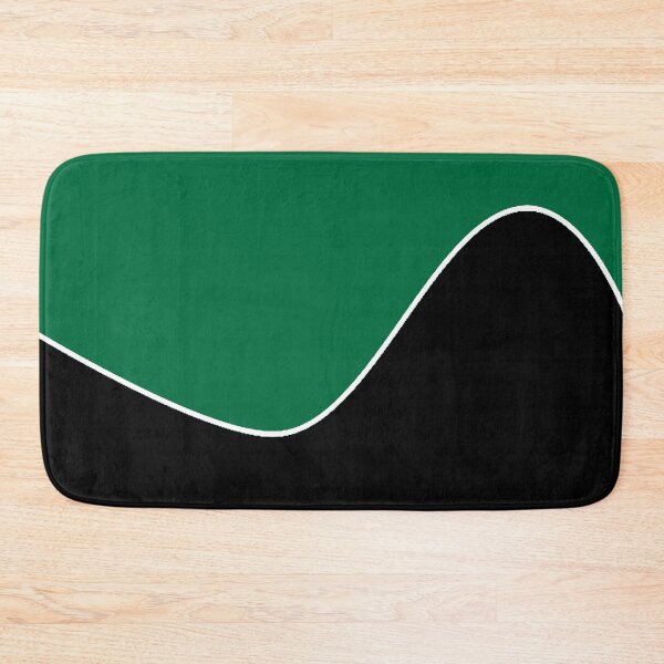 Item preview,  PLAIN SOLID CADMIUM  GREEN AND BLACK TWO TONE RETRO WAVE PATTERN designed and sold by ozcushions.