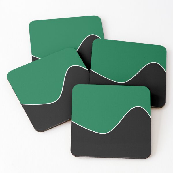 Item preview,  PLAIN SOLID CADMIUM  GREEN AND BLACK TWO TONE RETRO WAVE PATTERN designed and sold by ozcushions.