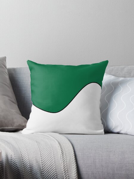 Item preview, PLAIN SOLID CADMIUM GREEN AND WHITE TWO TONE RETRO WAVE PATTERN designed and sold by ozcushions.